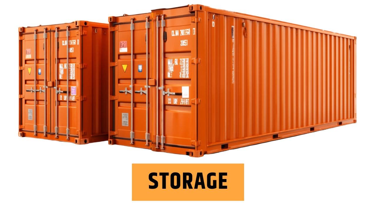 vector image of two shipping containers side by side
